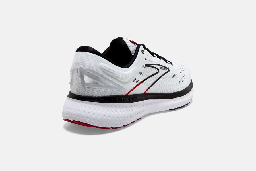 Brooks Israel Glycerin 19 Road Running Shoes Mens - White/Black/Red - FDK-864157